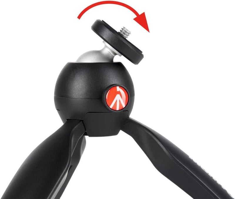 Manfrotto PIXI Mini Aluminum Table Top Tripod, Black - Image 1